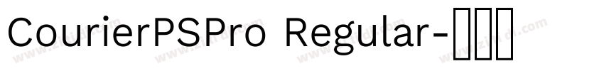 CourierPSPro Regular字体转换